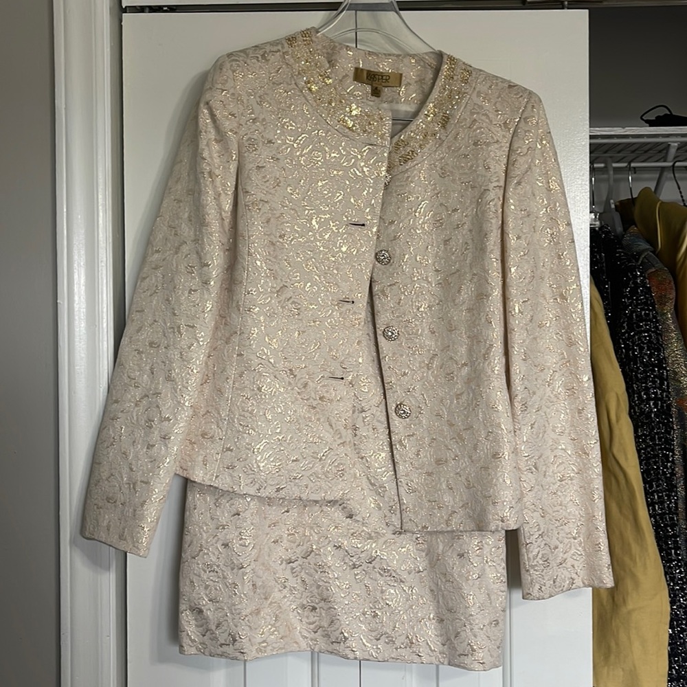 Womens Gold Suit Set